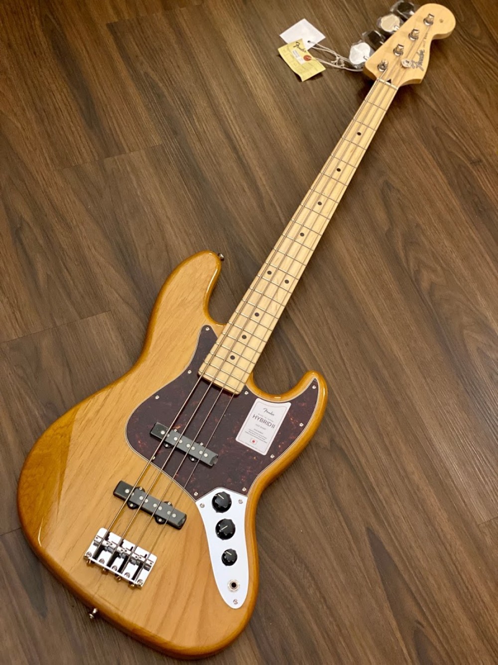 Fender Japan Hybrid II Jazz Bass with Maple FB in Vintage Natural